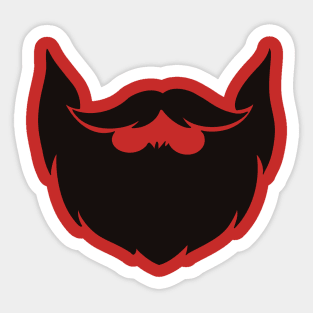 BEARD BLACK Sticker